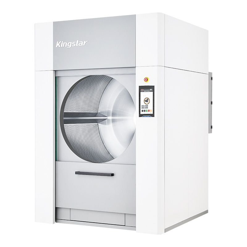 A máquina de secar roupa individual de 100 kg está equipada com os dispositivos de proteção de segurança necessários?