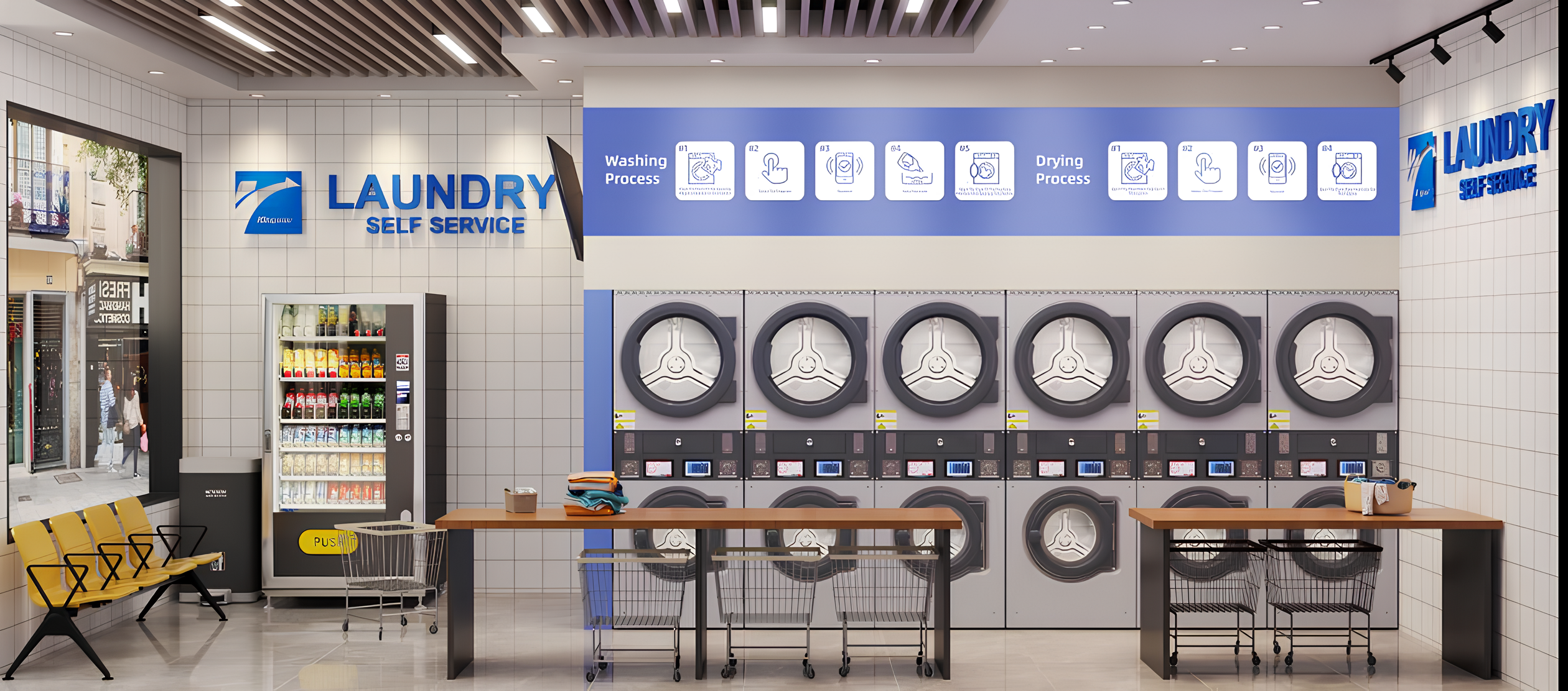 Seleção e configuração de equipamentos de lavanderia em áreas residenciais do Sudeste Asiático